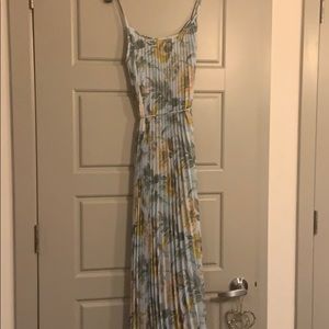 Long flower multi color dress